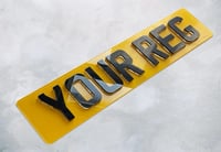 Image 2 of Clear Crystal number plate (pair)
