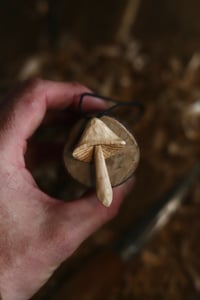 Image 2 of Silver Birch Mushroom Pendant 