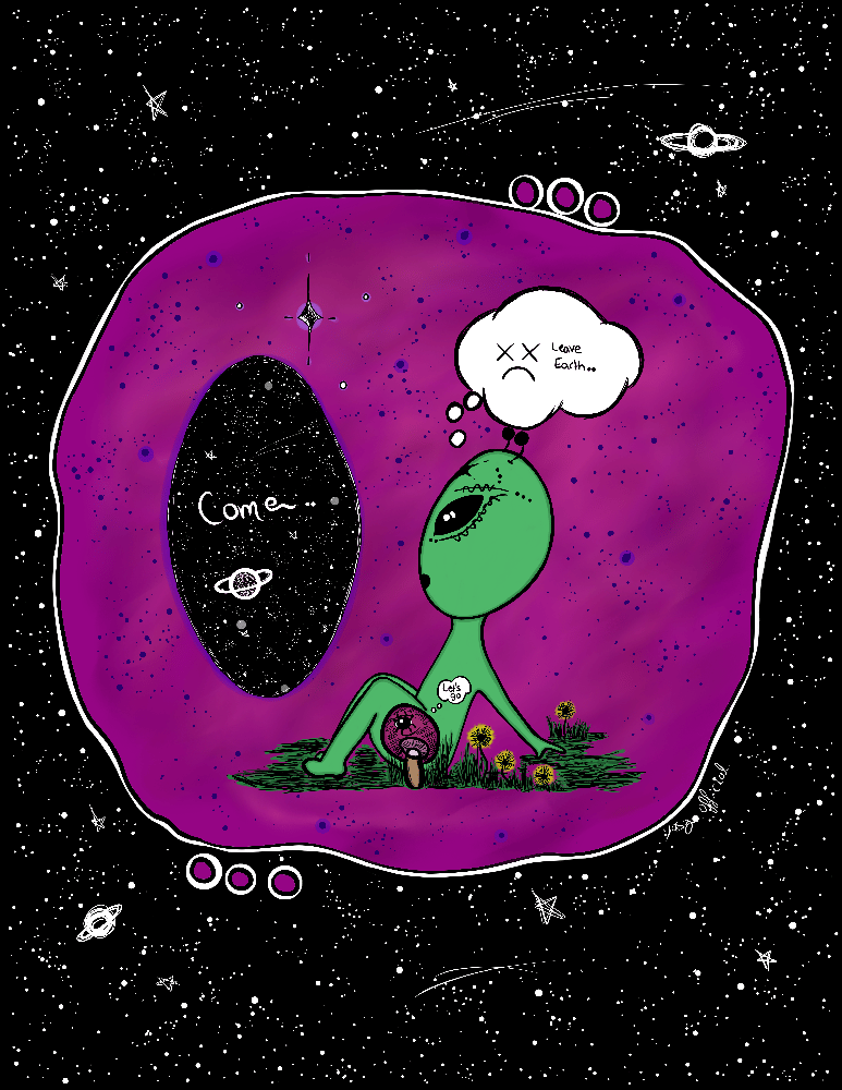 Image of Leave earth 🌎👽 print