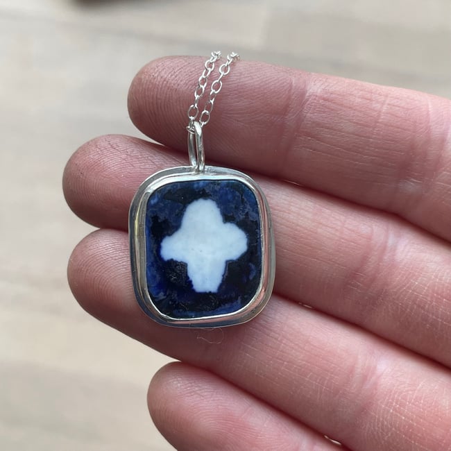 Porcelain silver necklace 4