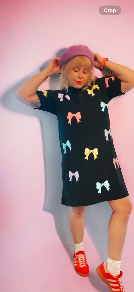 Image of Pastel bow polo dress/long sleeve polo