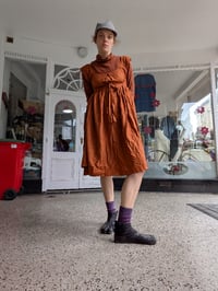Image 2 of March dress in orange Cotton