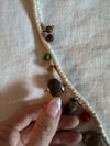 vintage white shaman necklace 