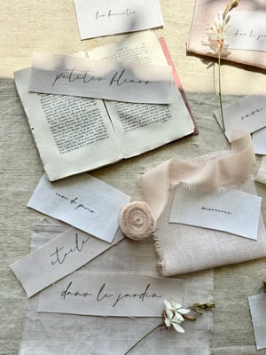 Image of Linen labels in beautiful French script