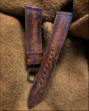 Image of Hand-Patina Pigskin Classic Watch Strap