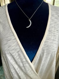Image 2 of sterling silver moon with breathe inscription