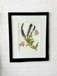 Image 3 of Genuine Veronica And Hydrangea Bloom Wildflower Art In 8" X 10" Frame (Item# 2021078)