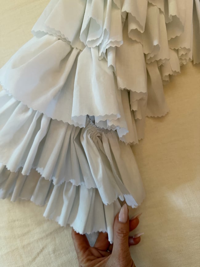vintage white flamenco ruffle blouse 60s 70s