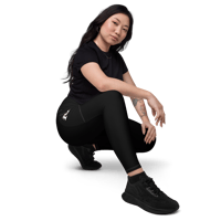 Image 4 of PHRZK "Aotearoa Forever " Black Womens Leggings 