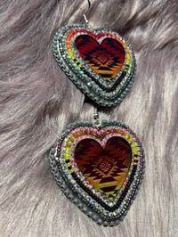 Image 5 of Fire Heart Earrings 