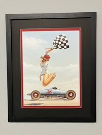 Image 1 of Belly Tank With Flag Girl