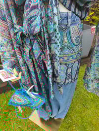 Image 7 of Tulum co ord set - wrap skirt and top 6-14 uk blues