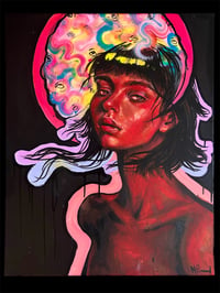 Image 1 of “RUBY PSYCHO” ORIGINAL ACRYLIC PAINTING 24”x30”