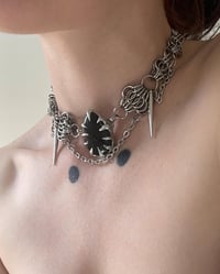 Labradorite Chainmaille Gothic Necklace 