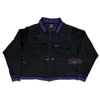Image 1 of (M-L) Boxy Nike Y2K Jacket Tracksuit Vest Series Purple Black "Burakku Majishan" 544