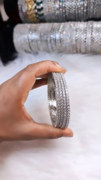 Image 5 of 4 Pieces American Diamond Bangles Set_GPB_1204