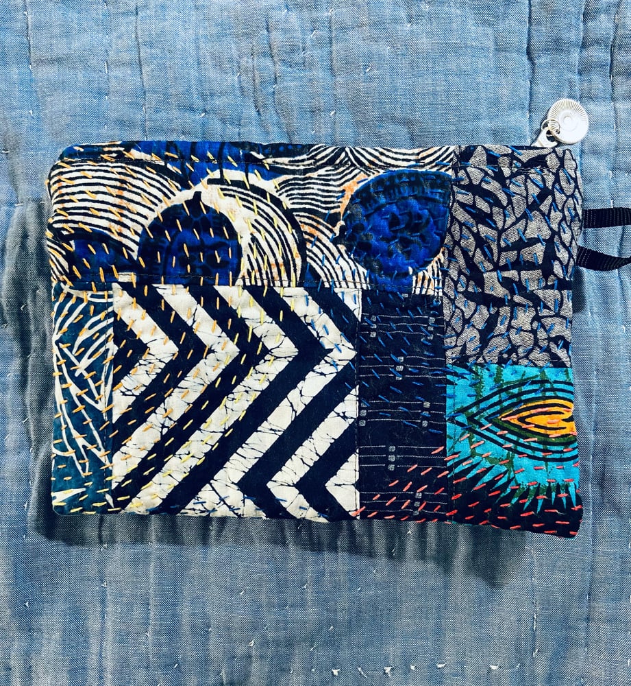 Image of Sashiko Zip Pouch 7