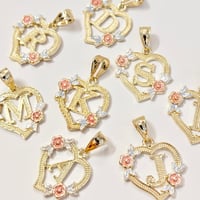 Image 1 of Heart Initial Necklace