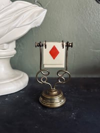 Image 6 of Marqueur de whist en laiton et bakelite, très rare! Début 1900!