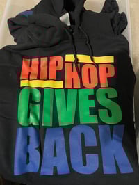 Image 4 of HHGB LETTER HOODIE - Black