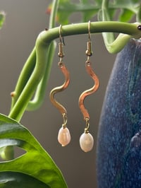 Image 1 of Brass Curves with Pearls