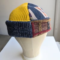 Image 1 of Upcycled Reversible Beanie Cotton Blend -46