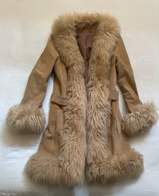 late 60s suede and sheepskin coat 
