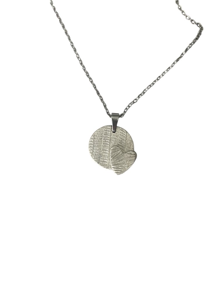 Image of Textured Heart Pendant - Demo Piece For Sale