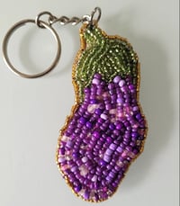 wonky eggplant keychain