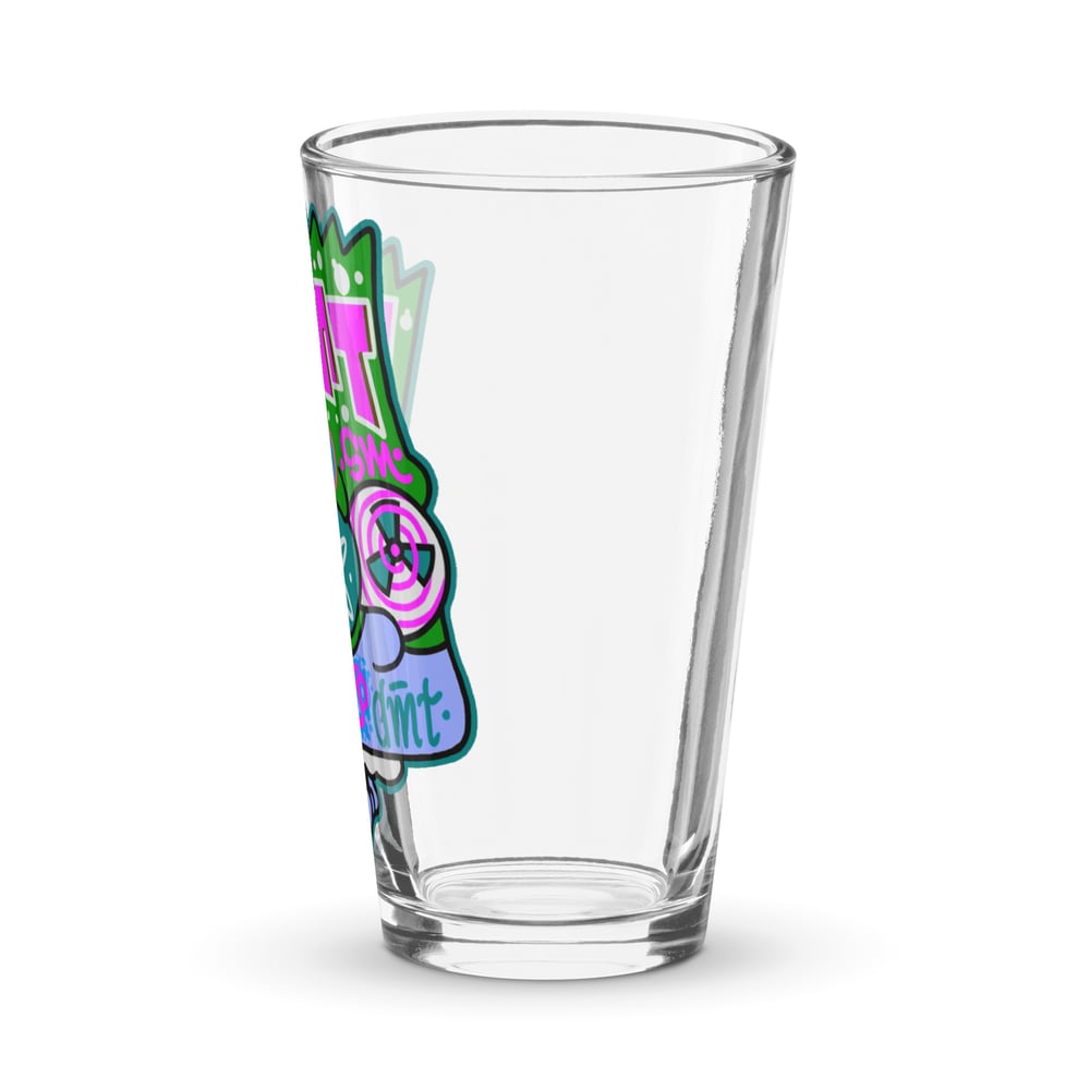 Radioactive Boi variant Shaker pint glass