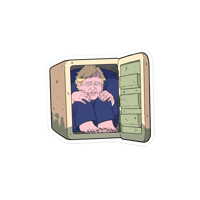 Boris Johnson Disused Fridge Waterproof Vinyl Decal