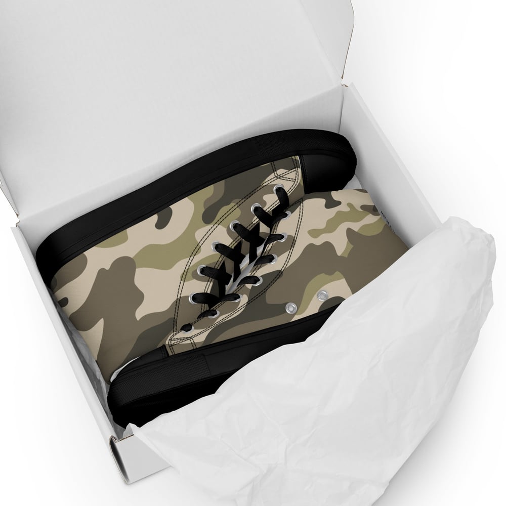 ZEN EXP - Miltary Camo Men’s high top canvas shoes