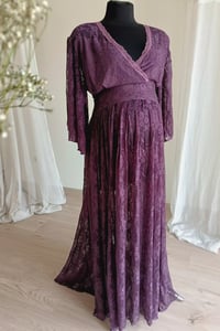 Image 2 of photography lace dress Melanie - size M - dark purple | photo props