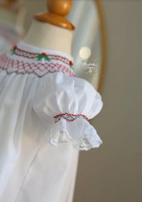 Image 3 of Hand Smocked Holly Berry Bishop 