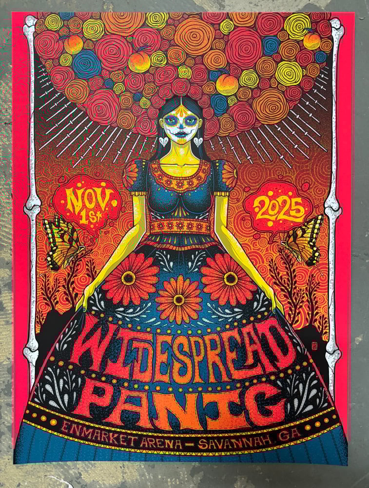 Image of Widespread Panic - Halloween Diptych 2025 Night 2 - Regular - Lava - Gold - Holo