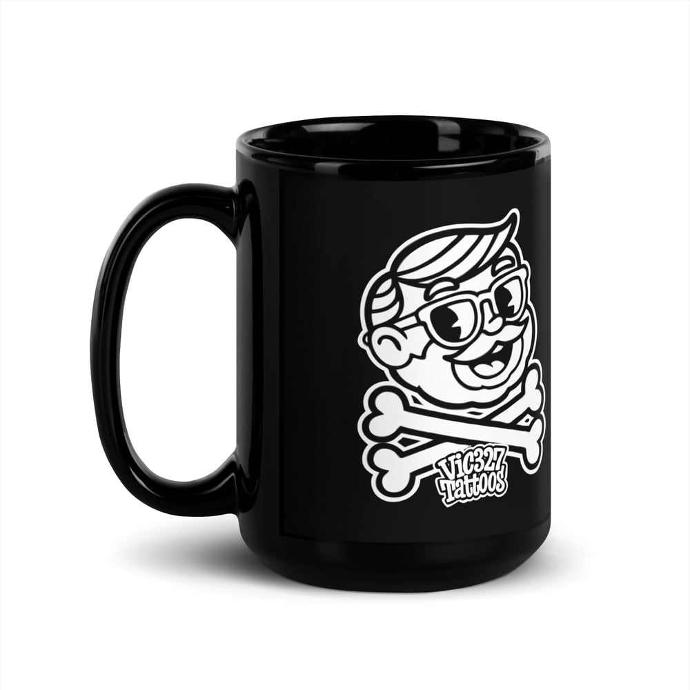 VIC327-Black Glossy Mug