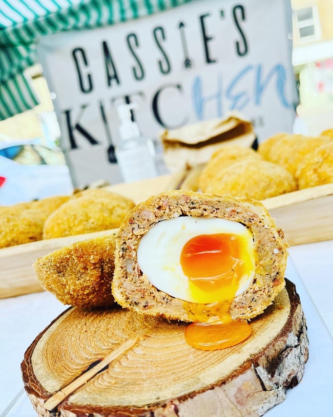 Handmade, gourmet scotch eggs