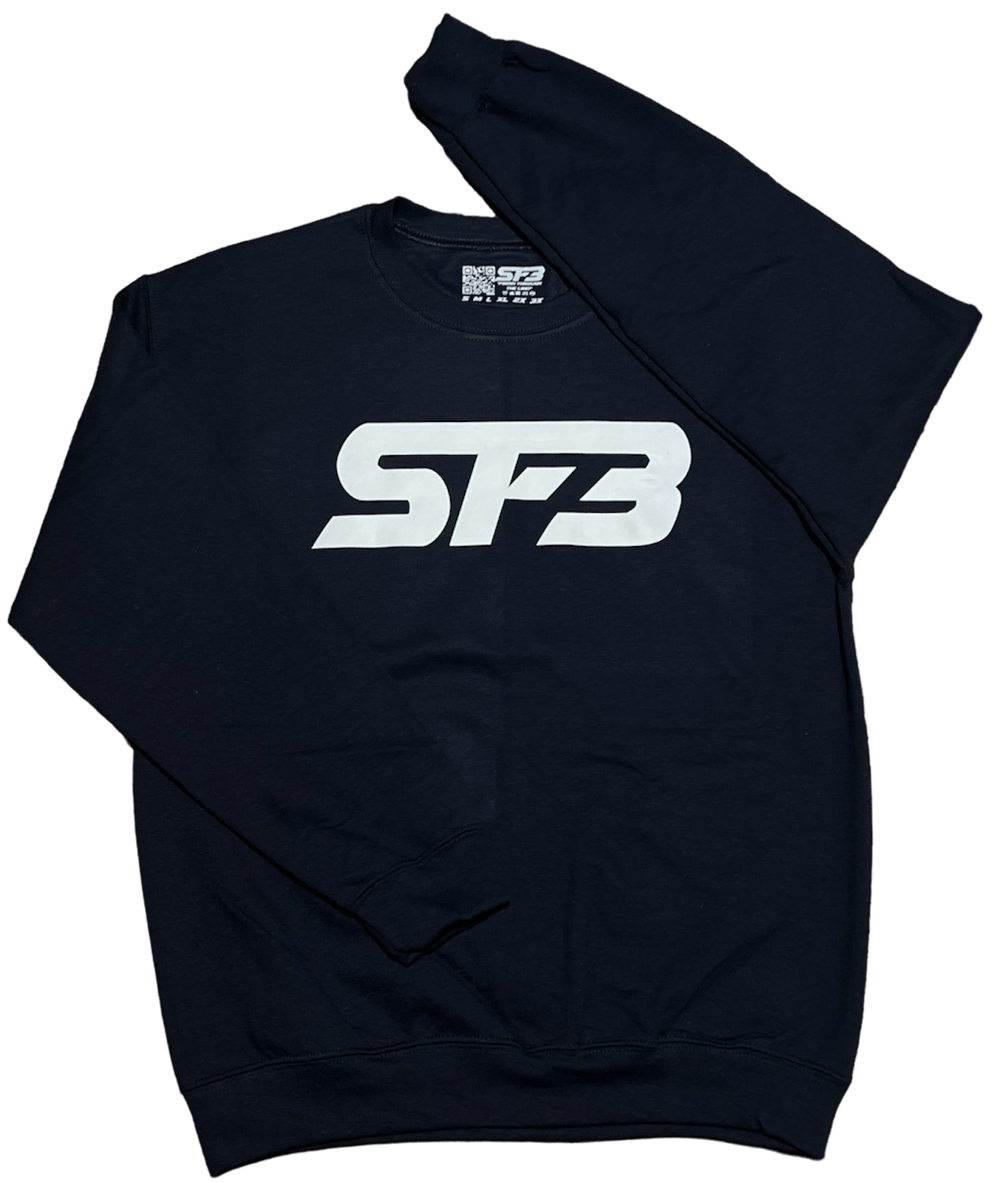 White On Navy SF3 Hoodie/Crewneck