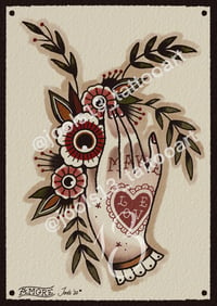 Traditional Artprint "Amore" Vintage Collection - Make Love
