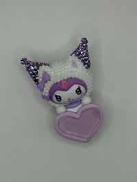 Image 1 of Kuromi Kitty Rhinestone Hipper