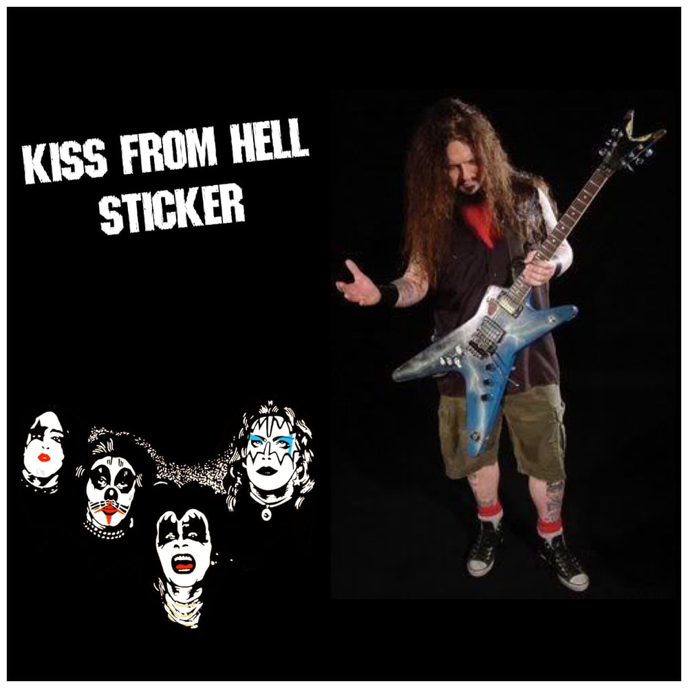 Image of Dimebag Darrell Dean From Hell kiss Sticker