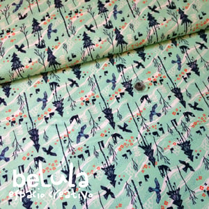 Image of Tela algodón patchwork: Paisaje azul Cotton and Steel