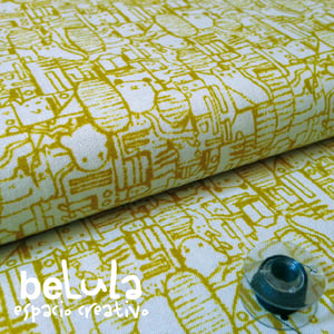 Image of Tela algodón patchwork: Animalitos verdes Cotton and Steel