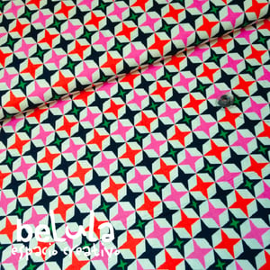 Image of Tela algodón patchwork: Estrellas rosas Cotton and Steel