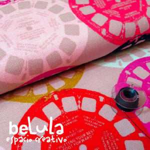 Image of Tela algodón patchwork: Discos rosas Cotton and Steel