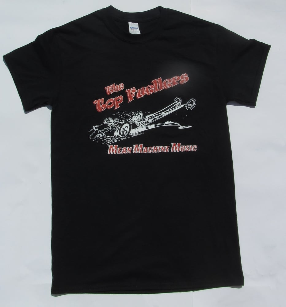 Image of Cartoon, FRONT PRINT, on Black T Shirt