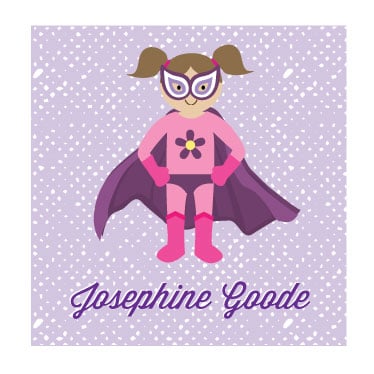 Image of SUPER GIRL CALLING CARD + STICKERS