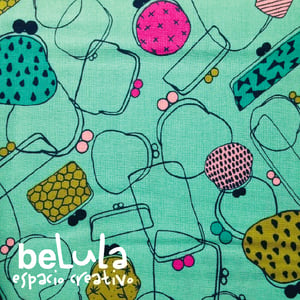 Image of Tela algodón patchwork: Monederos aguamarina Cotton and Steel