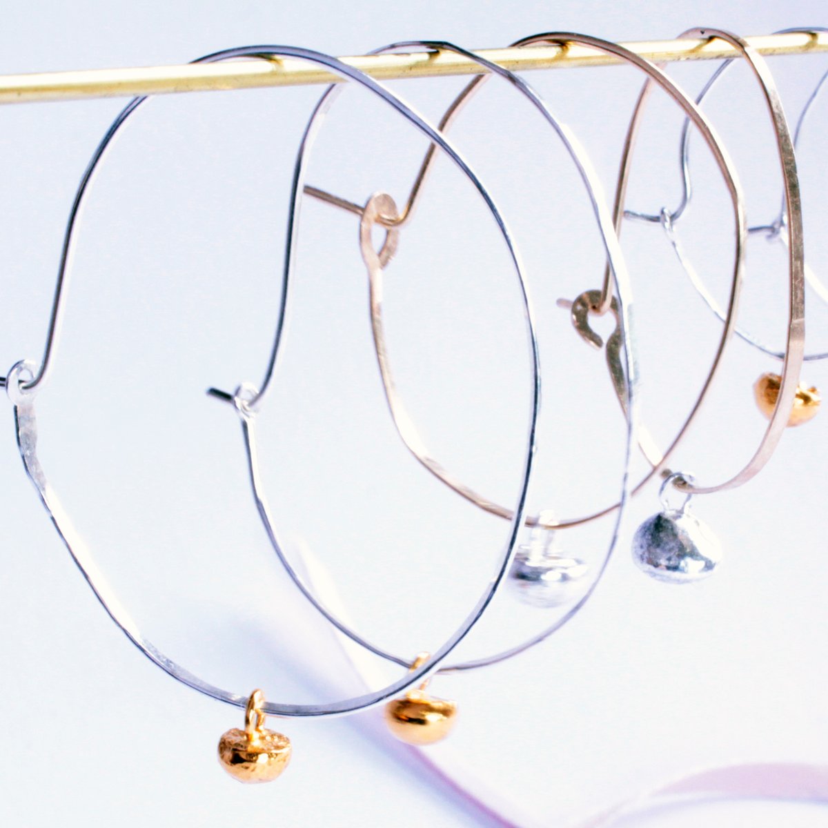 Image of Pebble hoop earrings