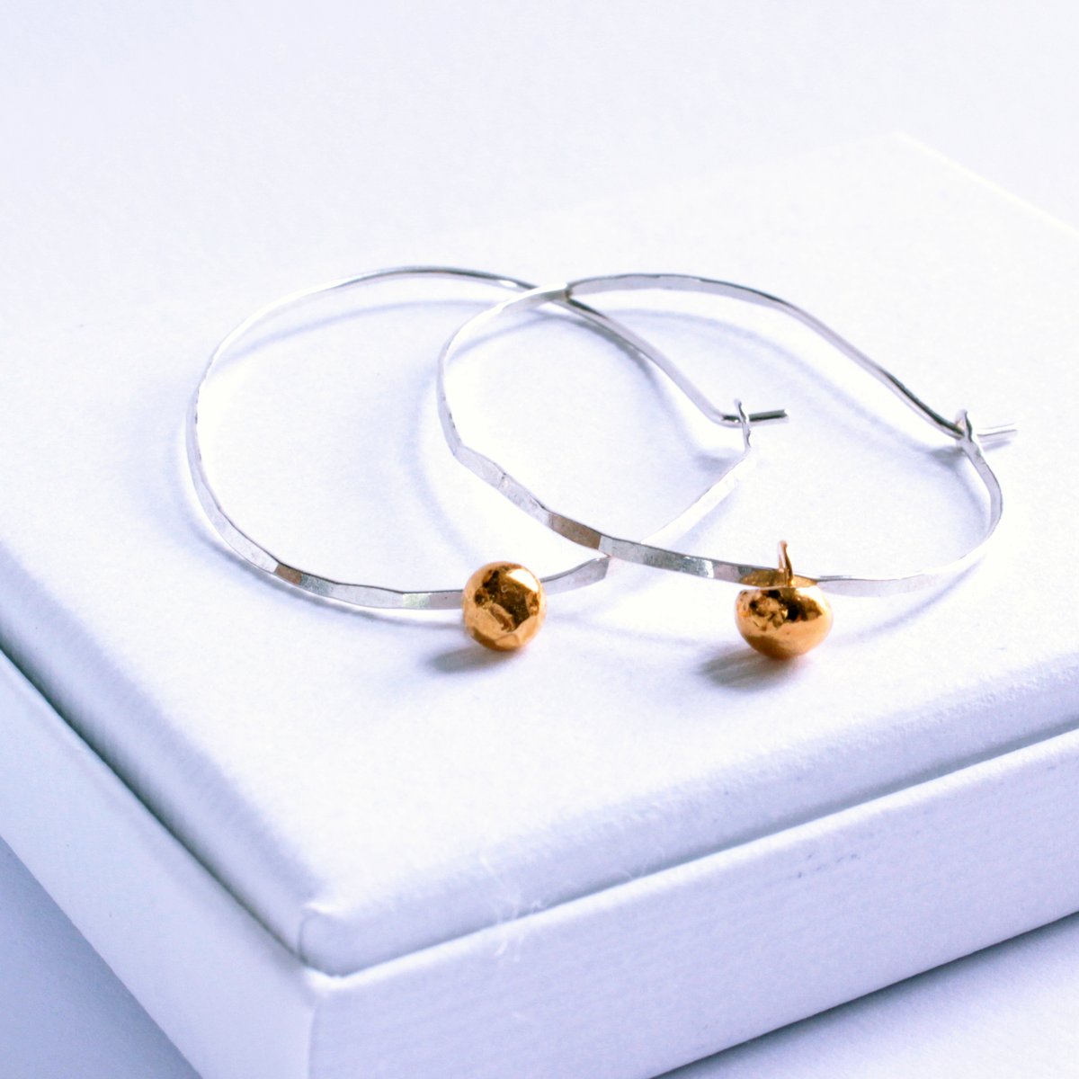 Image of Pebble hoop earrings